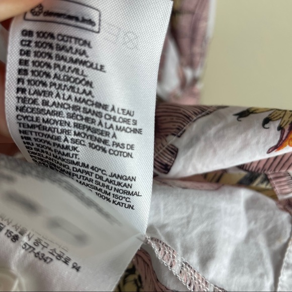 DESMOND & DEMPSEY x H&M Banana Balloon Sleeve Dress size xxs - Picture 7 of 8